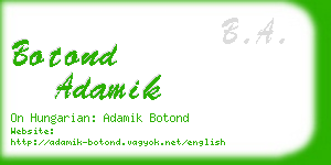 botond adamik business card